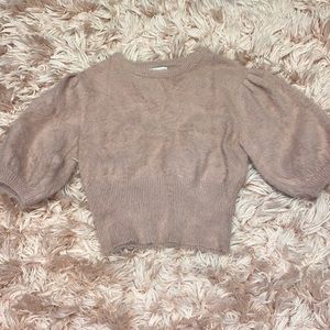 Zara fluffy pink top